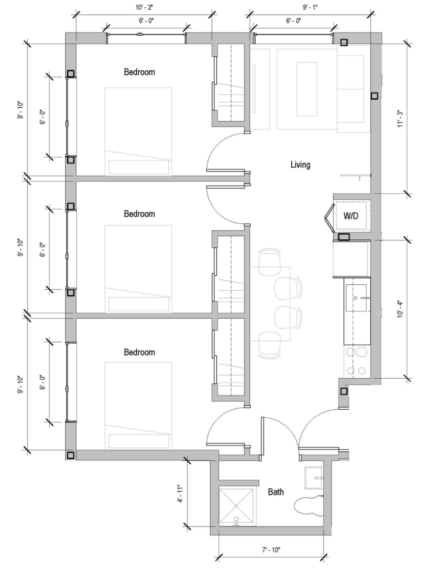 F1 Floor Plan F1 Floor Plan at Nomad Apartments, Portland
